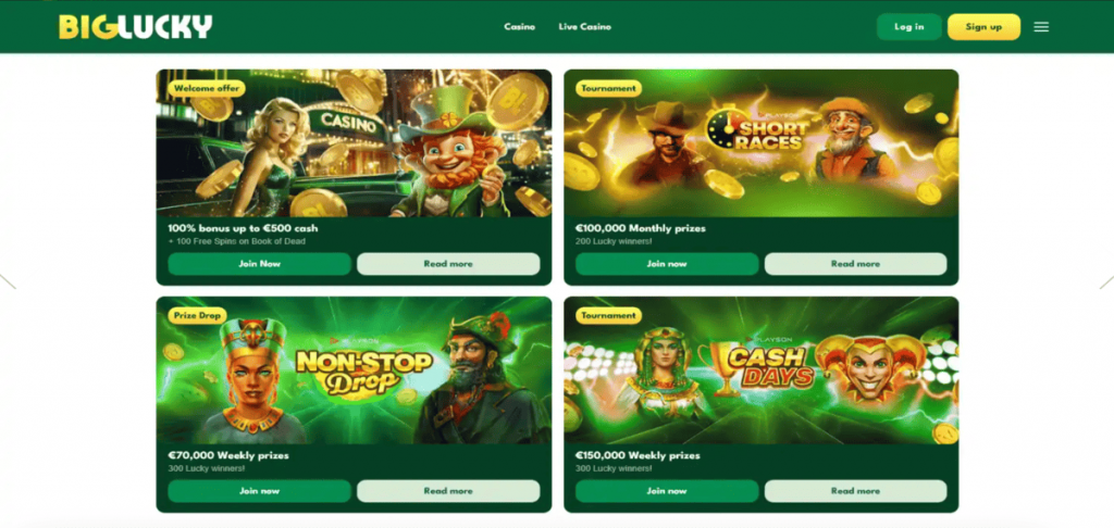 Big Lucky VIP-ohjelma ja lisäpalkinnot kanta-asiakkaille